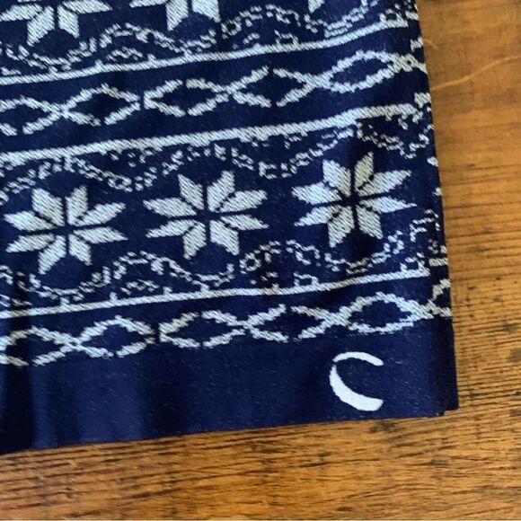 Climawear Nordic Base Layer Navy White Snowflake Stretch Thumbhole Sz S - Picture 6 of 8